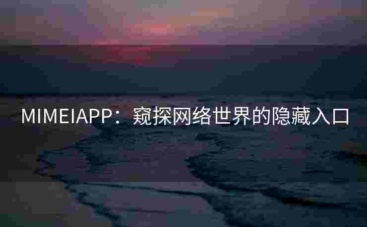 MIMEIAPP：窥探网络世界的隐藏入口